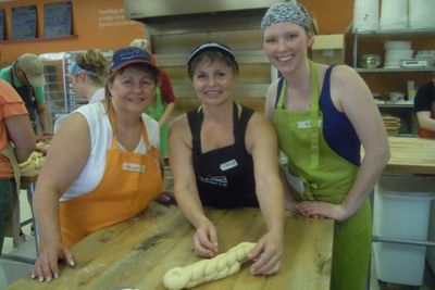 Three happy students from our last class
