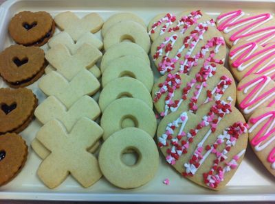 a valentines cookie assortment