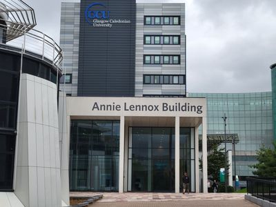 Annie Lennox building, with the Sir Alex Ferguson library hiding behind.